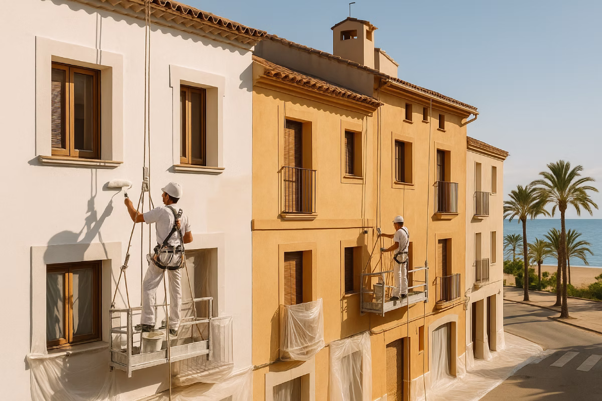 Pintado de fachadas en Tossa de Mar