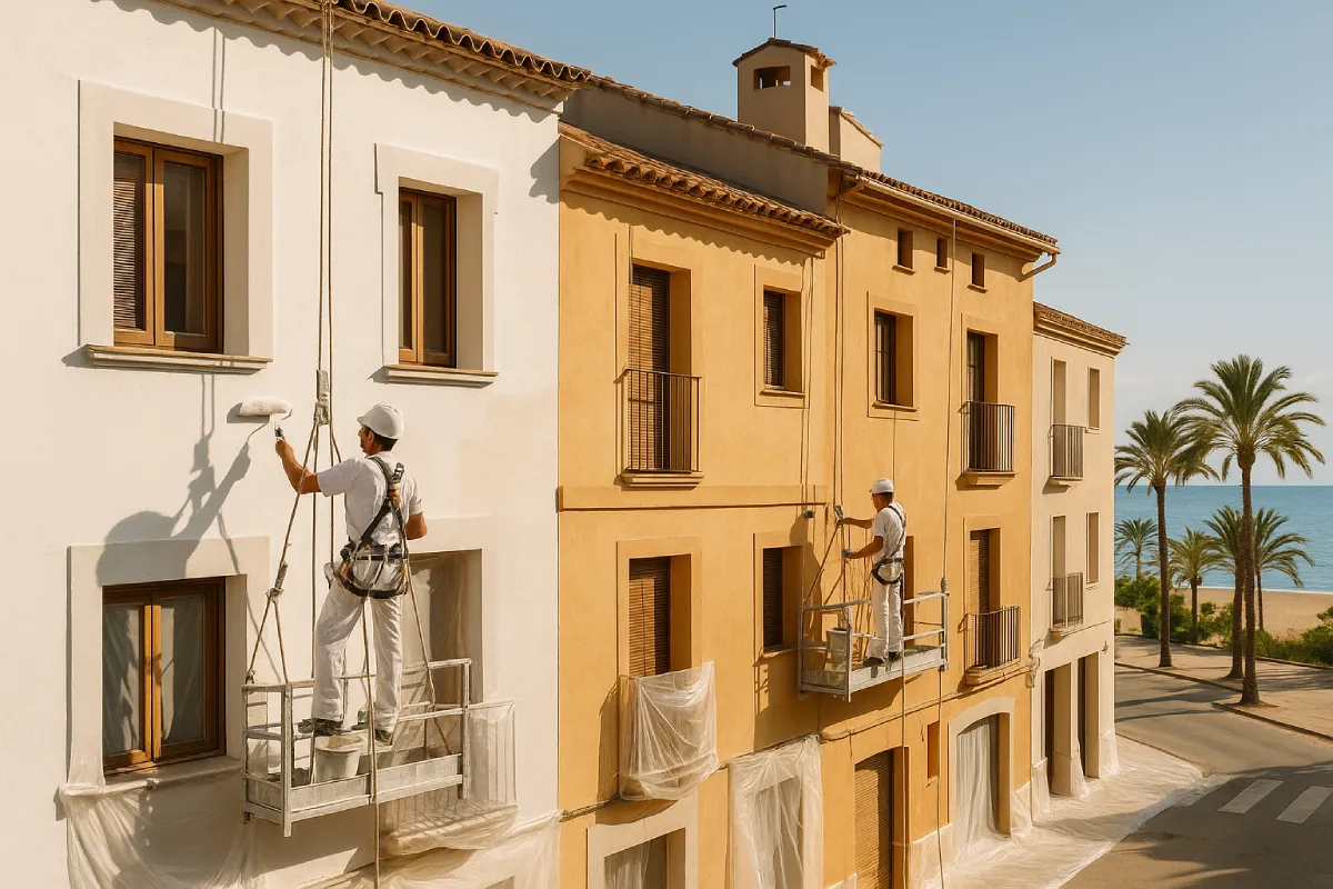 Pintado de fachadas en Tossa de Mar