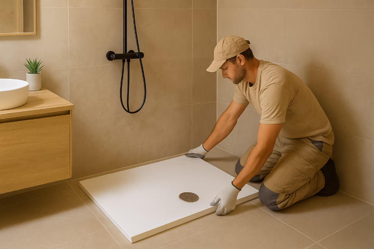 Colocación de platos de ducha antideslizantes en Vidreres