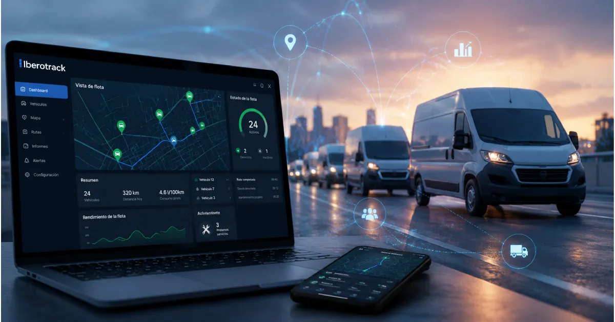 Gestión de flotas con Iberotrack para empresas con vehículos en ruta